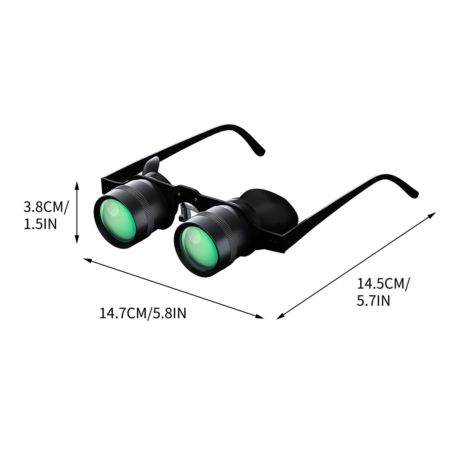 Uutvmp Hands Binocular Glasses for Fishing, Bird Watching, Sports, Concerts, Theater, Opera, TV, Sight Seeing, HD Lens with 3 Color Filters, Adjustable Focus