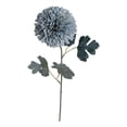 thumbnail image 2 of Large Artificial Chrysanthemum Flower, 22" Long 4" Head Faux Bloom for Wedding Table Centerpiece, Home Vase Decor, Blue, By Preplabs, 2 of 9