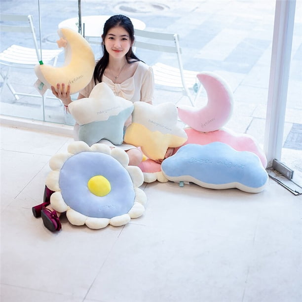 Colorful Cloud Star Moon Flower Pillow Stuffed Soft Toy Cushion Home Room Sofa Decor Gift For Friend Girls Dropshiping heqiyong LED