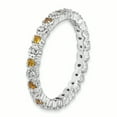 thumbnail image 3 of Sterling Silver Citrine & Diamond Ring, 3 of 5