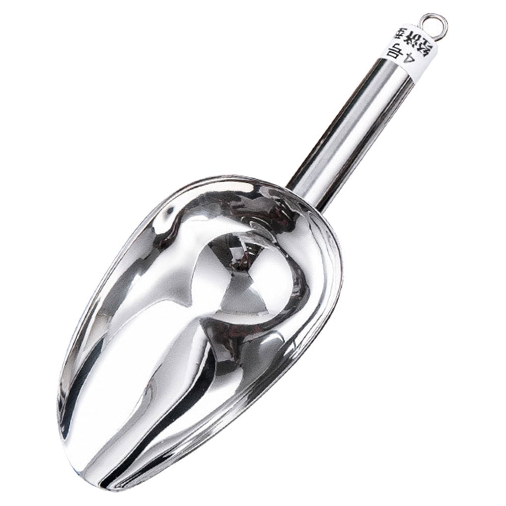Raindrops Stainless Steel Ice Scoop for Kitchen Use Silver Perfect for Crushed Ice Candy Nuts 7.87 Inches