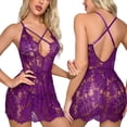 thumbnail image 4 of Europa y los Estados Unidos ropa interior sexy sexy encaje sin espalda perspectiva malla sling camisón traje divertido, 4 of 6