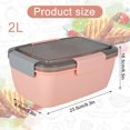 thumbnail image 3 of POINTERTECK Salad Lunch Container Large Salad Container with Salad Bowl  Leakproof Adult Bento Lunch Box  4-Compartment Tray  1pcs Sauce Container  BPA-Free (Pink), 3 of 9