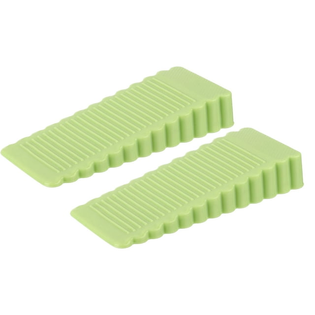 Uxcell 2 Pack 0.59" ABS Door Stoppers for Bottom Door Stop Wedge, Green