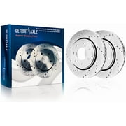 Detroit Axle - 13.78" inch Front Drilled and Slotted Disc Brake Rotors for 2010-2014 Ford F-150 Lobo [7 Lugs]