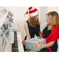 thumbnail image 5 of Gorro de Navidad, Gorro de Papá Noel para adultos, para mujeres y hombres, Gorro de Madre Navidad, Gorro de terciopelo con pompón, Gorro novedoso a rayas, Disfraz, Decoración navideña, Cosplay, 5 of 5