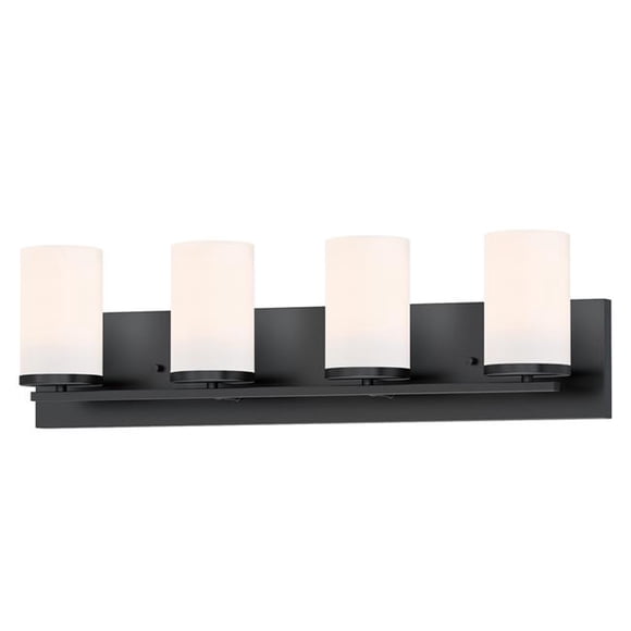 Latéral 10284SWBK Meuble-Lavabo de Bain 5 Po à 4 Lumières, Noir