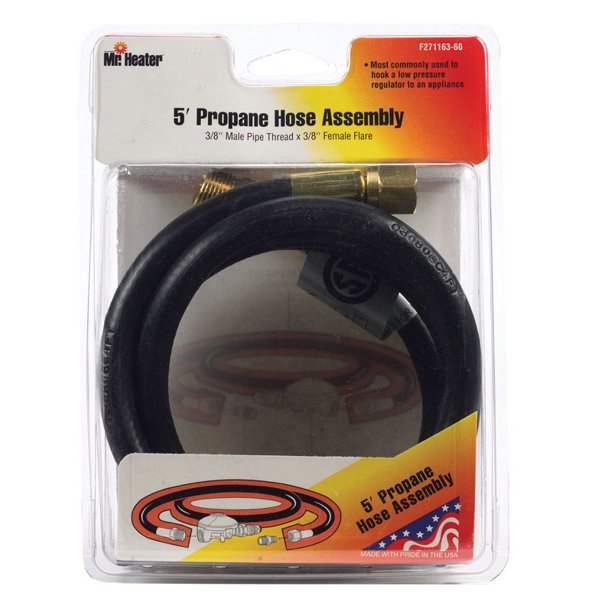 Mr. Heater 3/8 in. Dia. x 3/8 in. Dia. x 5 ft. LP Hose Assembly Gas