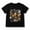 Black-118, variant on Boys and Girls Dia de Muertos Colorful Sugar Skull Graphic Short Sleeve T-Shirt for Kids