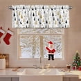 thumbnail image 3 of Christmas Valance Curtains for Windows Gold Christmas Tree Reindeer Shadow Window Treatment Rod Pocket Short Curtains for Living Room Bedroom Bathroom Kitchen Cafe Decor,54x18IN,1 Panel, 3 of 8