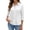 White#180312MM, variant on Hearthz Womens Polo Shirts 3/4 Sleeve Buttons Collared Uniform Tops for Women UPF 50 Sun Protection Women's Golf Tennis Polo Shirts Red XL