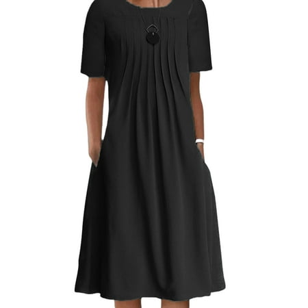 

Wrcnote Nightgowns for Women Loose Casual Long T Shirt Dress Short Sleeve Sleepwear Nightshirt Dress Summer Nightwear Pajama Dress