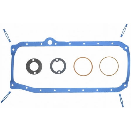 Oil Pan Gasket Set - Compatible with 1986, 1988 - 2000 GMC K2500 1989 1990 1991 1992 1993 1994 1995 1996 1997 1998 1999