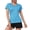 Blue, variant on Womens Summer Tops V Neck Short Sleeve Moisture Wicking Athletic Sport Activewear Top Workout Daily Attire