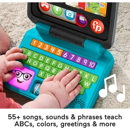 Fisher-Price - Laugh & Learn Let's Connect Laptop - Blue/Black