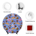 thumbnail image 4 of Wukai Fastfoods Print Decorative Plate for Display,Bone China Decorative Plate, Ceramic Dinner Plate with Stand, Vertical Ceramic Plate-10in, 4 of 6