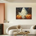 thumbnail image 5 of Vintage Halloween Phantom Pumpkin Canvas Wall Art Painting,Horror Creepy Dark Poster, Halloween Gothic Artwork Picture Print Decor, Spooky Ghost Wall Decor for Bar Living Room Bedroom Party Framed, 5 of 8