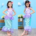 thumbnail image 4 of Princesa Ariel Disfraz De Sirena Cosplay Vestido Púrpura De Fantasía Para Niños Niña Navidad Halloween Fiesta Trajes Terno, 4 of 4
