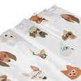 thumbnail image 4 of Shower Curtain, Cute Dog Puppy Glasses Waterproof Fabric Plastic Shower Curtain, Drying Fast Bathroom Curtain with 9 Buttonholes, Ruffle Shower Curtain 60x72in, 4 of 8