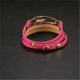 thumbnail image 3 of Pulsera de PU de múltiples capas para mujer con decoración de corazón con pasador de aleación (rojo rosa), 3 of 3