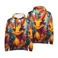 thumbnail image 6 of Bingfone Colorful Flower Chameleon Men's Drawstring Hoodie Long Sleeve Pocket Sweatshirts-3X-Large, 6 of 6