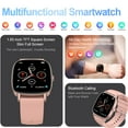 thumbnail image 7 of Smart Watch for Women Gift, 1.85-inch Touchsreen Fitness Tracker with 110+ Sports Modes, Bluetooth Call, IP68 Waterproof, Pink, 7 of 7