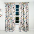 thumbnail image 2 of Designart 'Abstract Retro Circular I' Mid-Century Modern Curtain Panel, 2 of 5