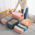 thumbnail image 3 of Clothes Storage Box Foldable Dust-proof Exquisite Lightweight Thickened Moisture-proof Grids Design Underwear Organizer T-shirts, 3 of 10