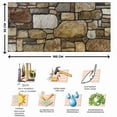 thumbnail image 6 of Dundee Deco 3D Wall Panels - Cladding, Brown Off-White Stone Look Wall Paneling, Styrofoam Facing for Interior and Exterior Applications, DIY, SAMPLE, Size 10 x 10 in., 6 of 9