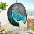 thumbnail image 2 of Swing Lounge Chair, Black Blue, Modern Contemporary Urban Design, Outdoor Patio Balcony Cafe Bistro Garden Furniture Hotel Hospitality, 2 of 7