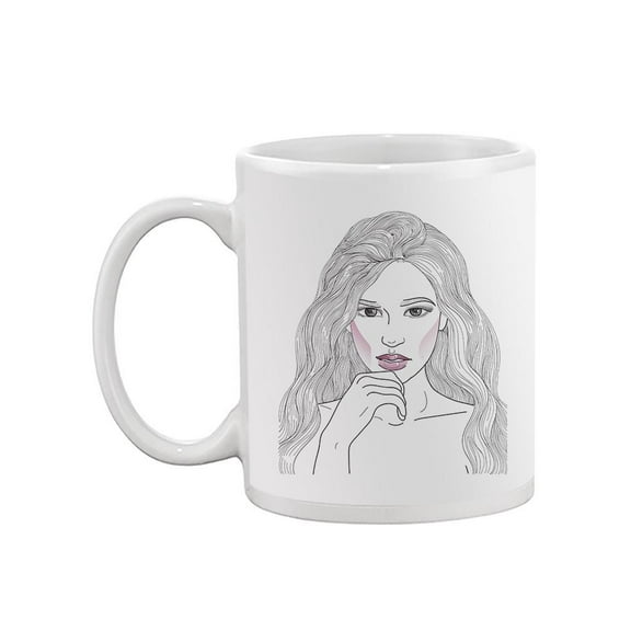 Girl With Wavy Hair Mug - Image by Shutterstock