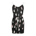 thumbnail image 4 of Gibobby Vestido corto casual para mujer Vestido de mujer Vestido de verano sin mangas Empalme Estampado Halter Plisado Vendaje Fiesta Mini vestidoPoliéster(Negro,G), 4 of 5