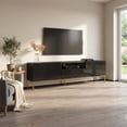 thumbnail image 6 of Gala 01 TV Stand for TVs up to 85", Mid-Century Modern High Gloss 75" Entertainment Center, TV Media Console with Storage Cabinets, 6 of 8