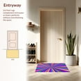 thumbnail image 3 of ODIKA 3'x5' Machine Washable Non-Slip Area Rug, Abstract Prismatic Burst with Radiating Color Bands Design High Traffic Rug, Pink, 395470, 3 of 7