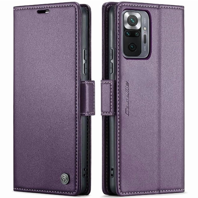 Funda tipo cartera Xiaomi Redmi Note 10 Pro Max con cierre magnético, RFID, tarjetero, soporte, carga inalámbrica