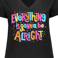 thumbnail image 4 of Inktastic Everything is Gonna be Alright Inspirational Quote Women's Plus Size V-Neck T-Shirt, 4 of 5