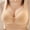 Beige, variant on YWDJ Comfy Bras for Womens Back Closures Bras No Wire Sleep Bras Wide Strap Half Cup Push up Wrap Comfy Bras Padded Lace Comfort Bras Lounge Bras Pink L