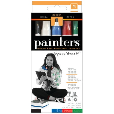UPC: 0079946751802 | Painters Medium Point Assorted Color Permanent Paint Pens  5 Count