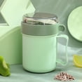 thumbnail image 4 of UPOUART 1pc Cereal Cup With Lid Breakfast Cup Portable Soup Mug Microwave Soup Mug With Lid (Green), 4 of 7