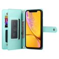 thumbnail image 2 of GANGXUN Étui en Cuir à Rabat pour iPhone Xr - Sangles Longues et Courtes, design Portefeuille, 2 of 5