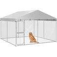 thumbnail image 4 of DWVO 10×10 ft ( 118" x 118" x 85" ) Outdoor Dog Kennel Outside Large Heavy Duty Shade Dog Pen Playpen Pet Dog Enclosure Crate Dog Run House with UV & Waterproof Cover, 4 of 14
