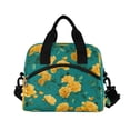 thumbnail image 2 of Insulated Crossbody Lunch Bag 10L Lunch Tote with Adjustable Shoulder Strap for Work Office Picnic Vintage Yellow Rose Pattern, 2 of 6