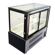 INTBUYING 48 Commercial Floor Type Refrigerated Cake Showcase Bakery Cabinet Cooling Display Case Cooler Right Angle 220V