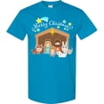 thumbnail image 3 of Inktastic Merry Christmas Cute Nativity Scene T-Shirt, 3 of 5