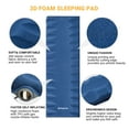 thumbnail image 4 of KingCamp Self-Inflating Sleeping Pad,4.2 R-Value Foam Folding Ultralight Camping Air Mattress Pad for Camping, Hiking and Backpacking(78" x 24.8" x 2.0", Navy), 4 of 9