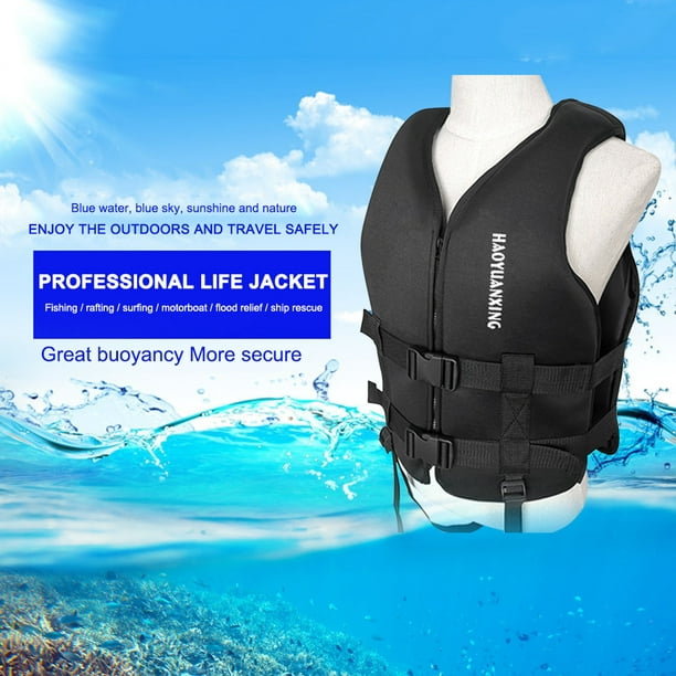Jinveno Neoprene Life Jacket Adult Fishing Surfing Drifting Safety