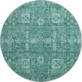 thumbnail image 2 of Addison Rugs Mayfield Washable Transitional Panel Teal Round Rug, 8' x 8', 2 of 5