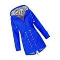 thumbnail image 1 of Decodeary Veste à Capuche Douce pour Femme Imperméable Manteau de Pluie Extérieur Bleu L, 1 of 4