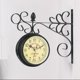thumbnail image 2 of Reloj de pared de doble cara Sunnimix Metal negro 28x24x7.5CM, 2 of 8