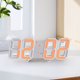 thumbnail image 4 of Reloj digital de pared LED | Modo Nocturno Luminoso, Brillo Ajustable, Pantalla de Temperatura | Acrílico, alimentado por USB, 12/24H, Alarma Pospuesta | 22,5x4,5x8,5cm Decoración Moderna, 4 of 5